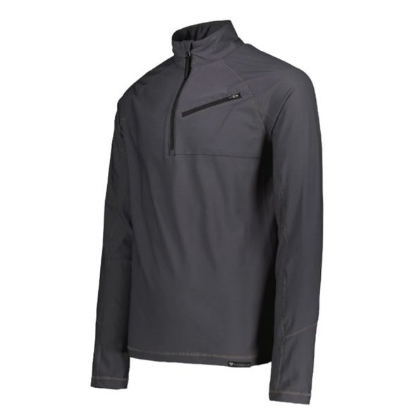 Obermeyer Men's Top Flex 1/4 Zip Pullover Size XL Gray Long Sleeve - Picture 2 of 12